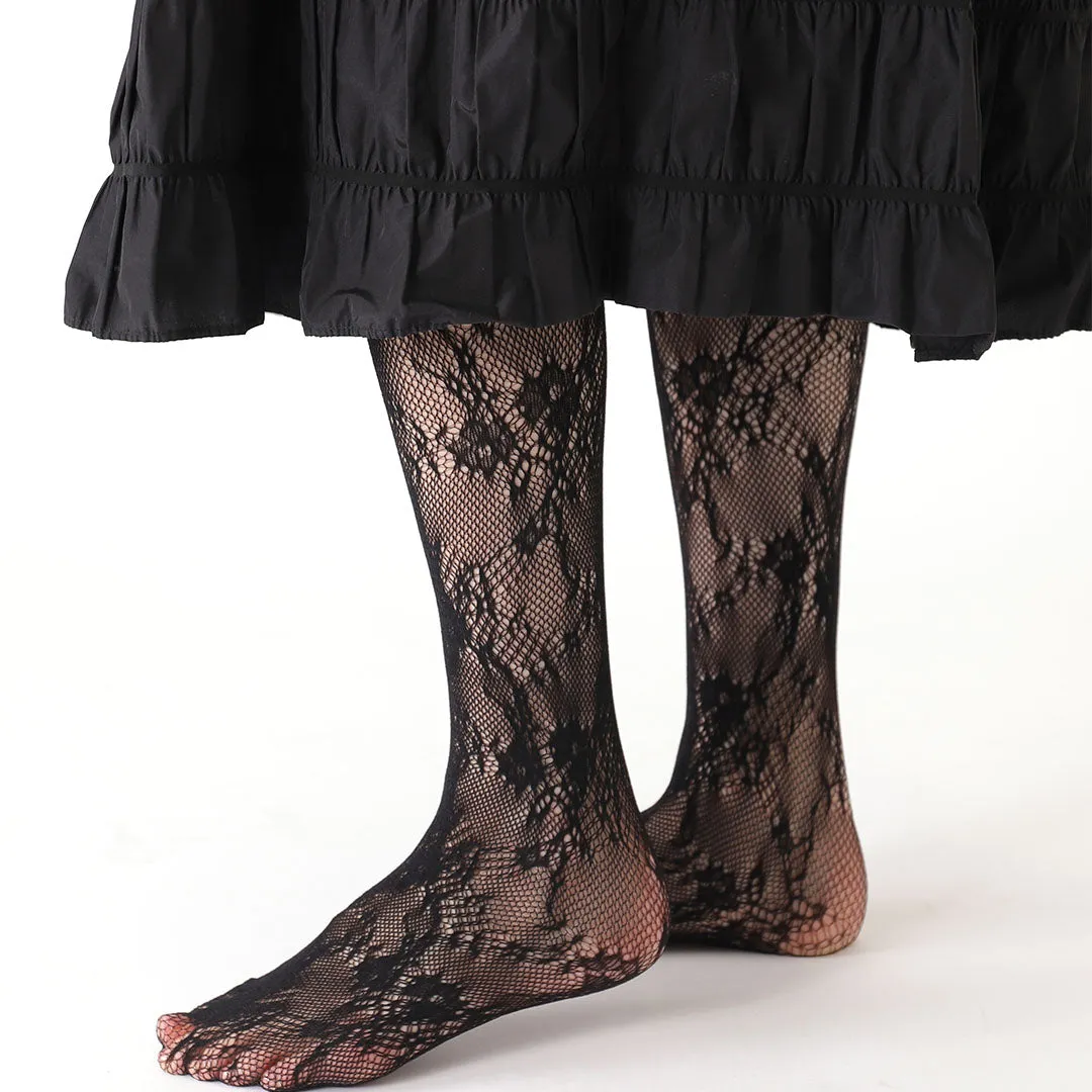 011900204 Raschel Lacy Flower Tights