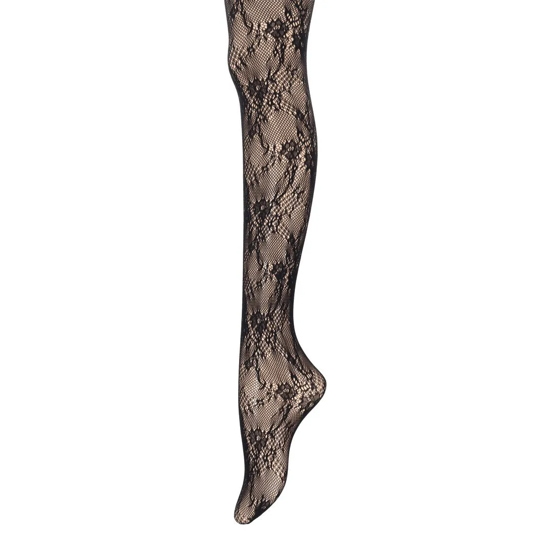 011900204 Raschel Lacy Flower Tights
