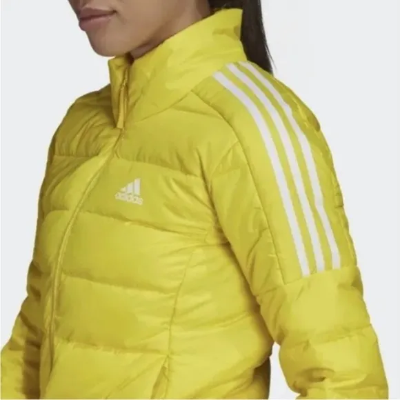 Adidas Bright Yellow Lightweight Puffer jacket Size S