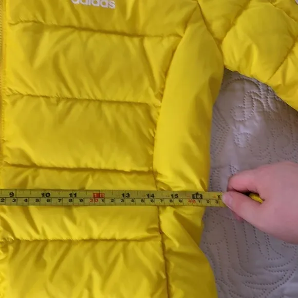 Adidas Bright Yellow Lightweight Puffer jacket Size S