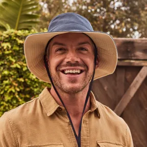 Alan Cricket Hat - Navy/Beige