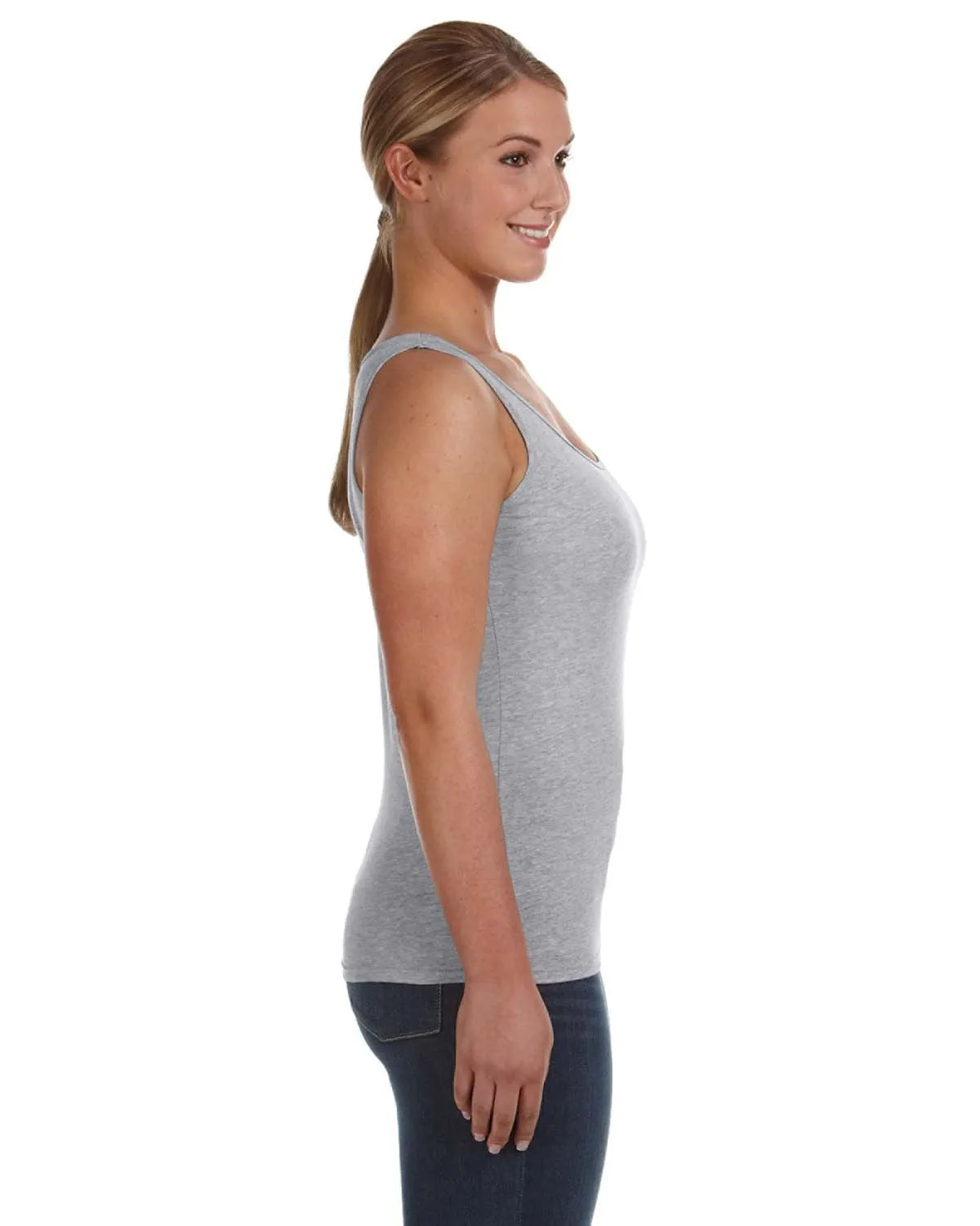 Anvil Ladies Lightweight Tank | Heather Grey