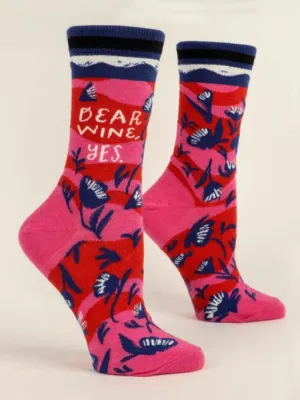 Blue Q Dear Wine Yes Women's Socks