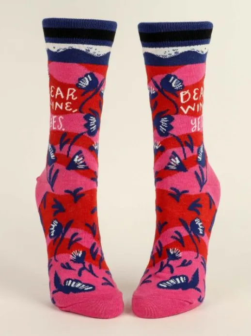 Blue Q Dear Wine Yes Women's Socks