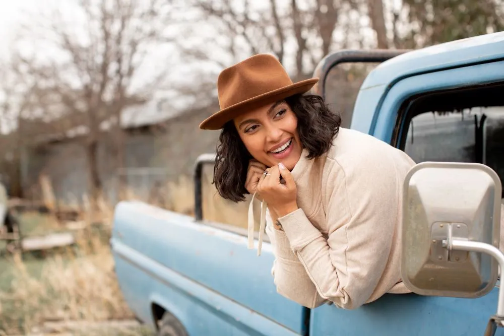 BUDDY WOOL FEDORA HAT - COGNAC