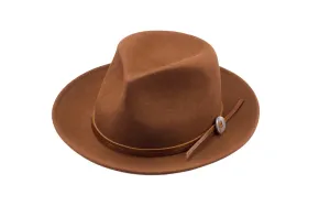 BUDDY WOOL FEDORA HAT - COGNAC