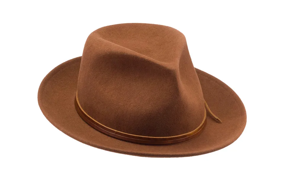 BUDDY WOOL FEDORA HAT - COGNAC