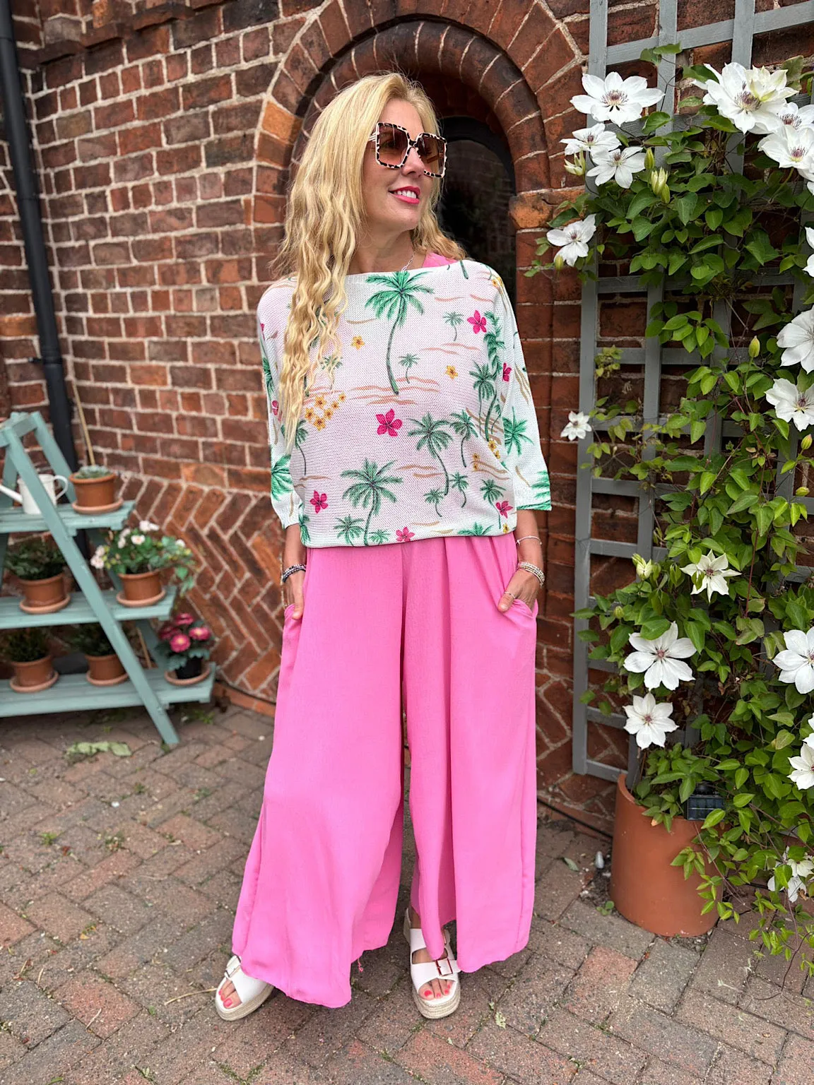 Candy Pink Frill Sleeve Jumpsuit Jessie