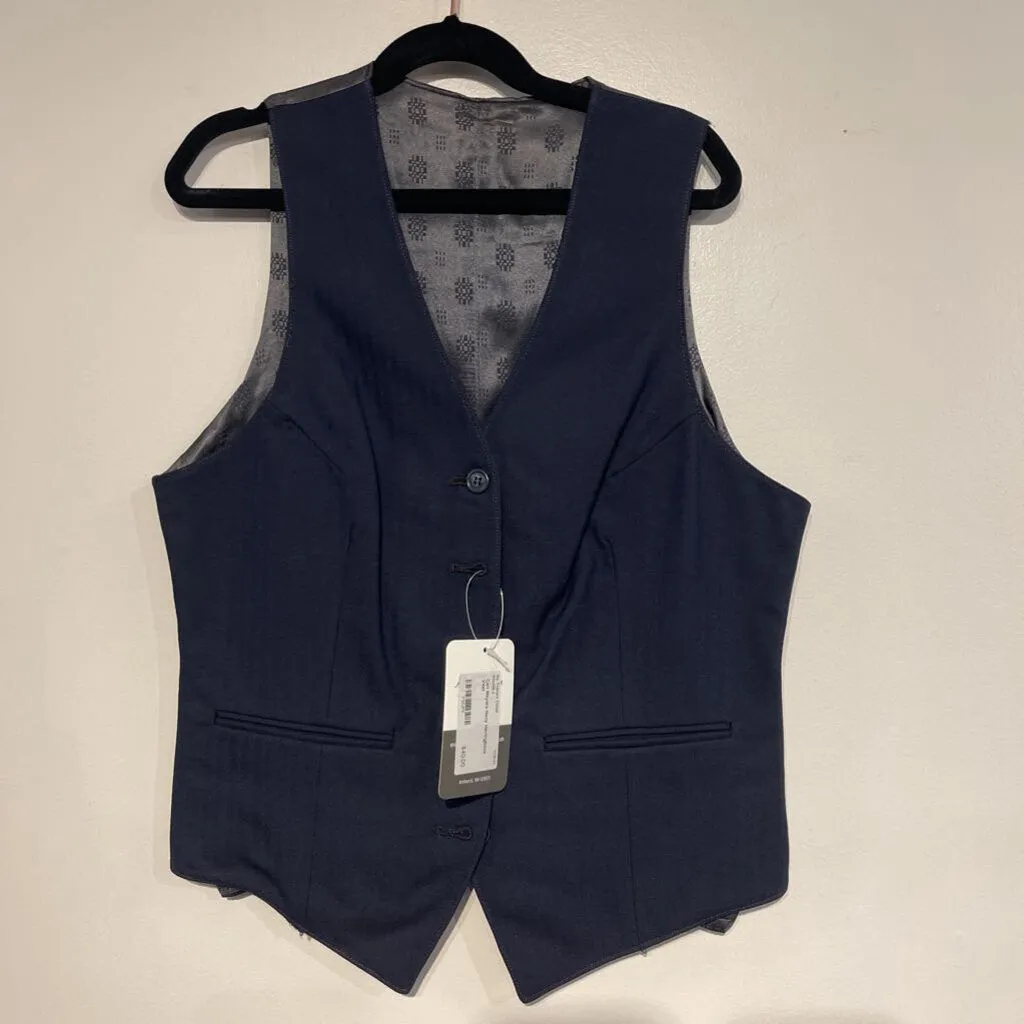 Carl Meyers Navy Herringbone Vest