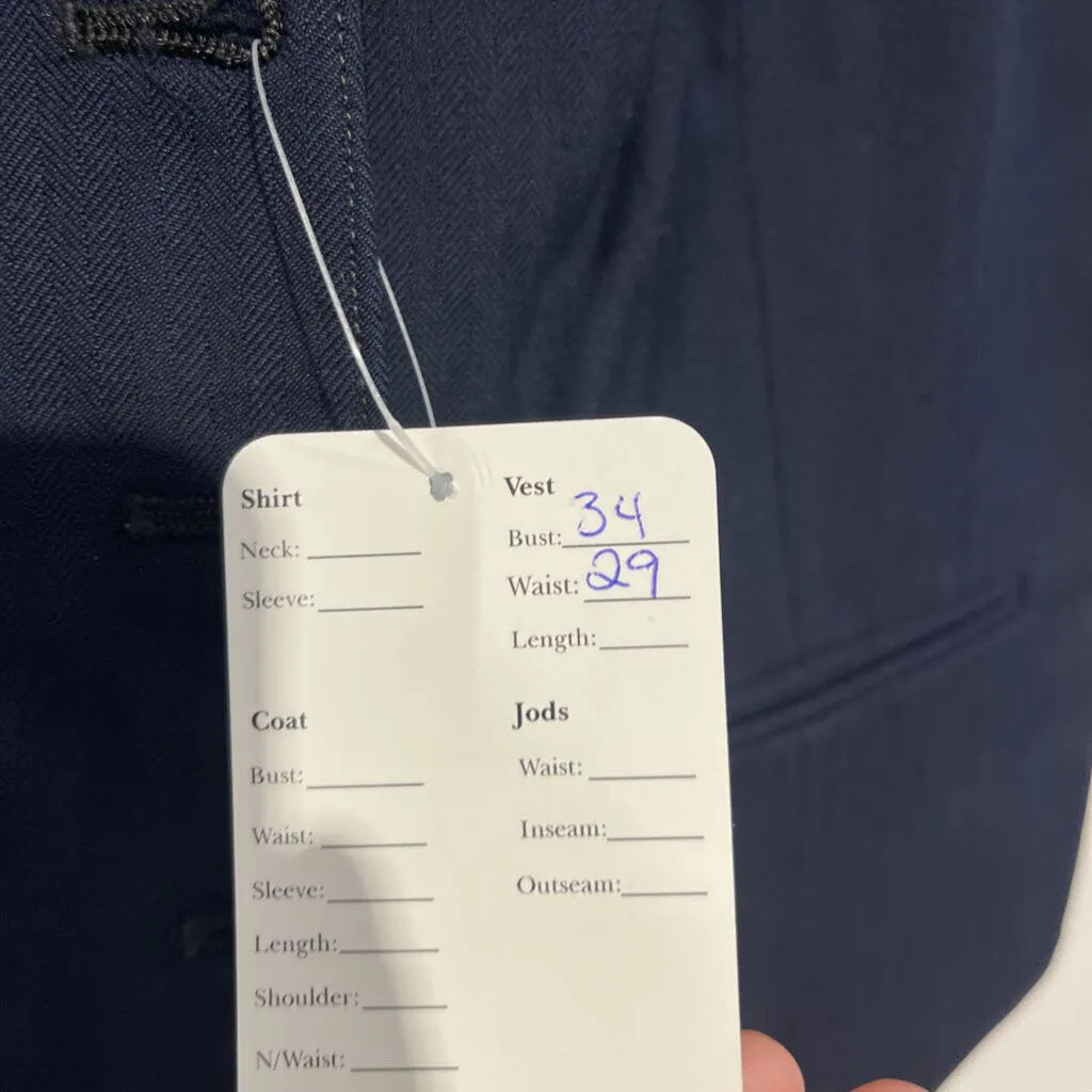 Carl Meyers Navy Herringbone Vest