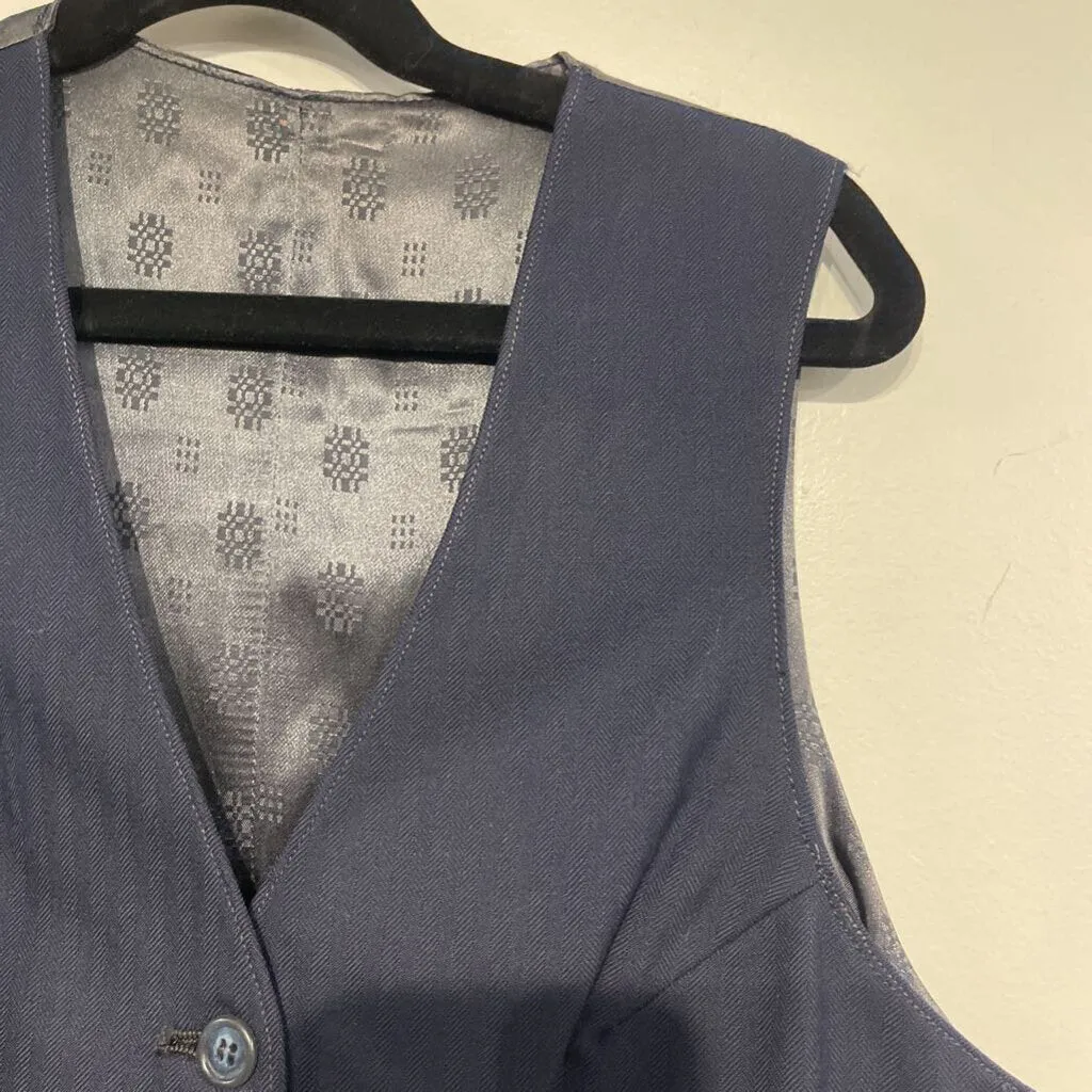 Carl Meyers Navy Herringbone Vest