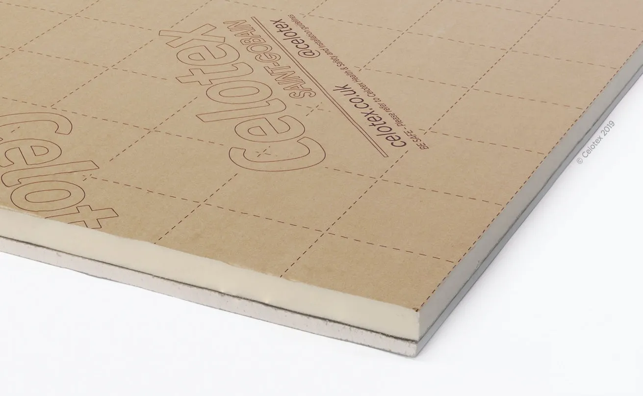 Celotex PL4000 Insulated Plasterboard - 2400mm x 1200mm x 72.5mm