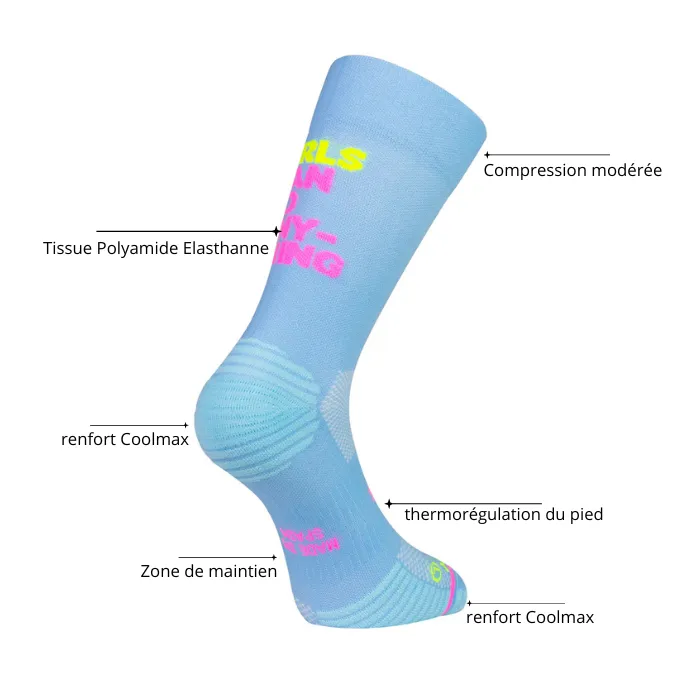 Chaussettes running Sporcks - GIRLS CAN DO