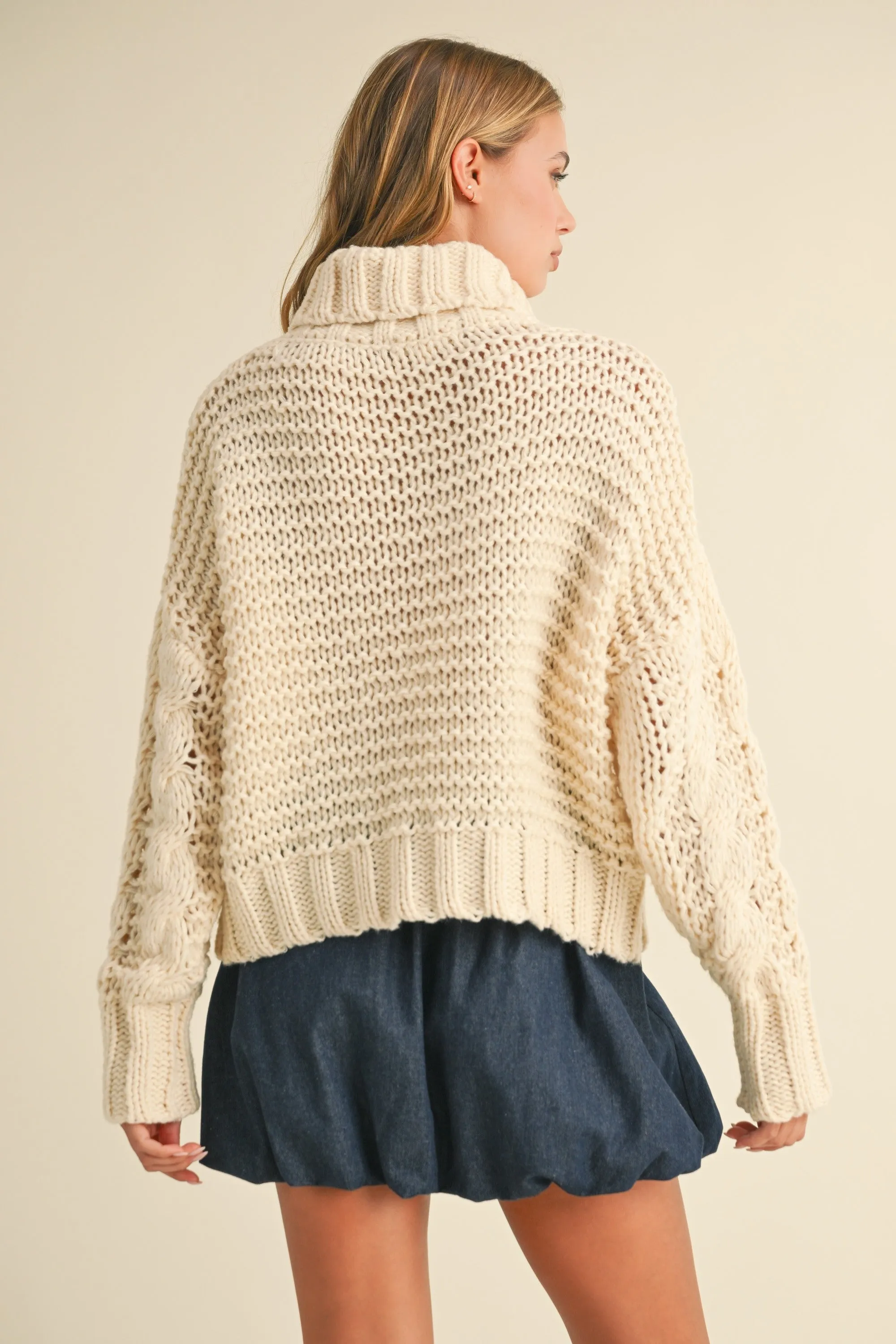 Chunky Knit Turtle Neck Sweater