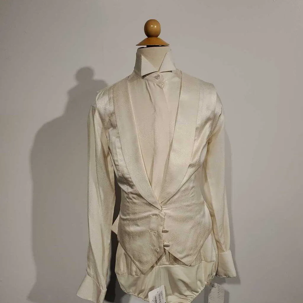 Cream Formal Vest and Shirt Set
