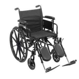 Cruiser X4 Lightweight Dual Axle Wheelchair with Adjustable Detachable Arms, Desk Arms, Elevating Leg Rests, 16" Seat - 1 Each