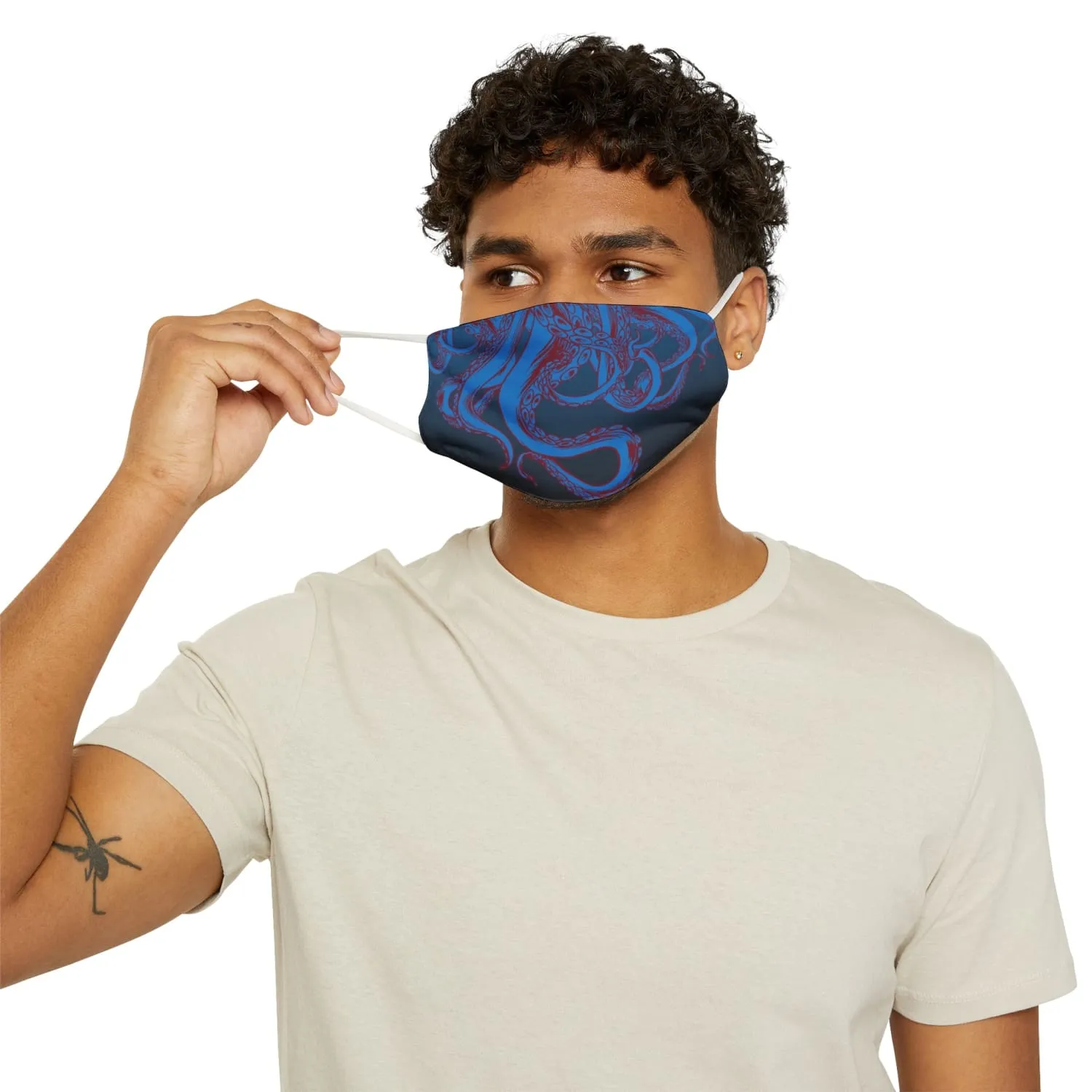 Cthulhu Blue Snug-Fit Fabric Face Mask