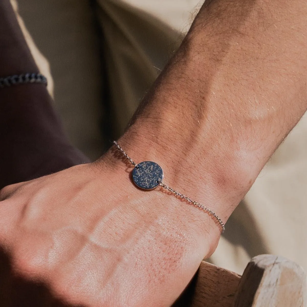 Custom Minimal Star Map Bracelet Set