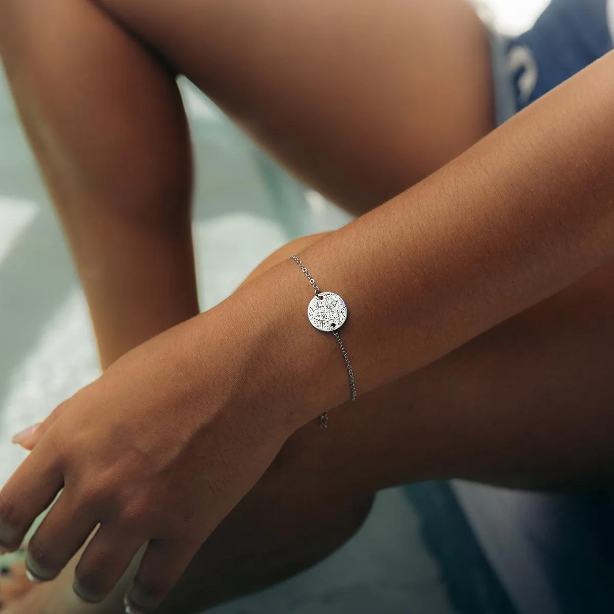 Custom Minimal Star Map Bracelet Set