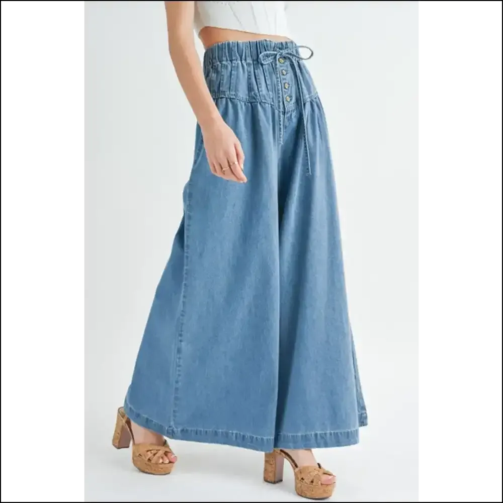 Dusk Blue Denim: High Waist Wide Leg Jeans so Good, It's Criminal 👖 Needful Things. Mineral Wash