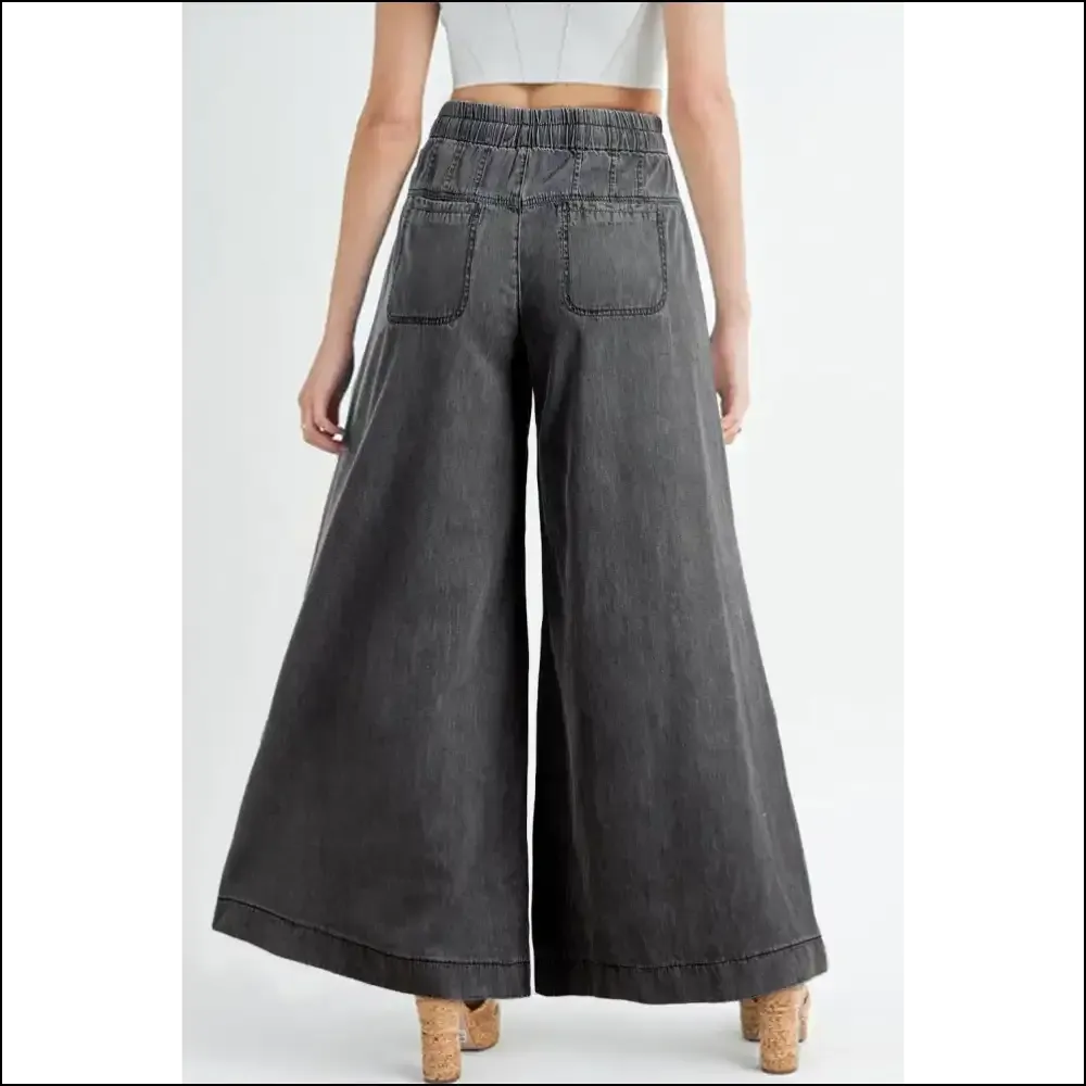 Dusk Blue Denim: High Waist Wide Leg Jeans so Good, It's Criminal 👖 Needful Things. Mineral Wash