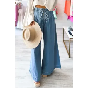 Dusk Blue Denim: High Waist Wide Leg Jeans so Good, It's Criminal 👖 Needful Things. Mineral Wash