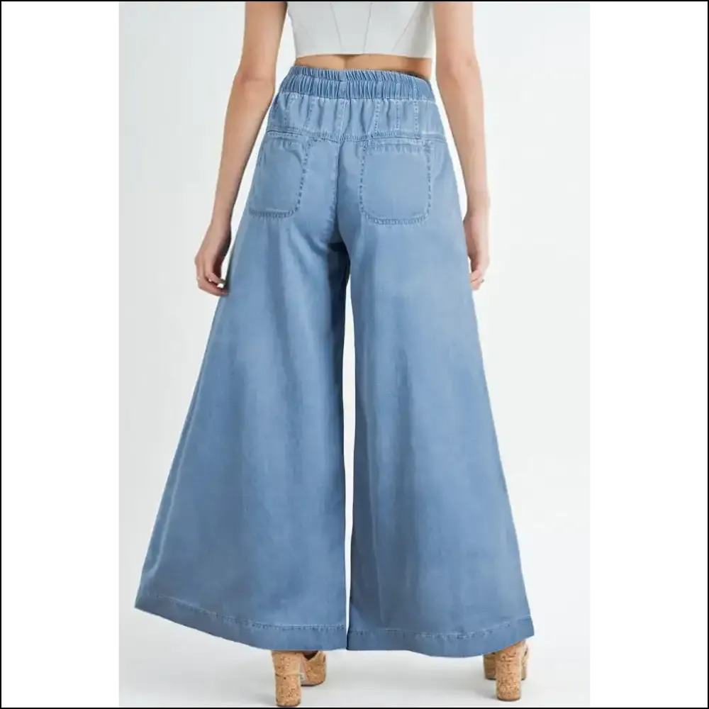 Dusk Blue Denim: High Waist Wide Leg Jeans so Good, It's Criminal 👖 Needful Things. Mineral Wash