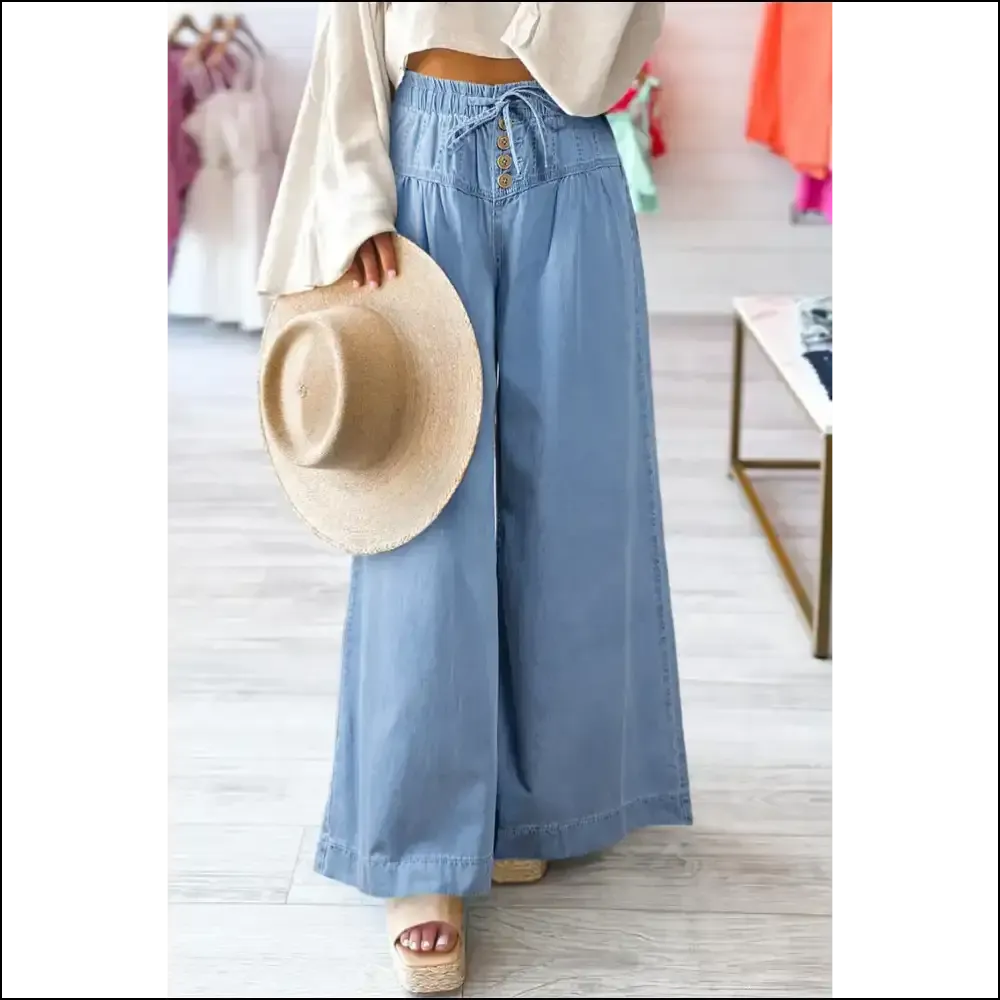 Dusk Blue Denim: High Waist Wide Leg Jeans so Good, It's Criminal 👖 Needful Things. Mineral Wash
