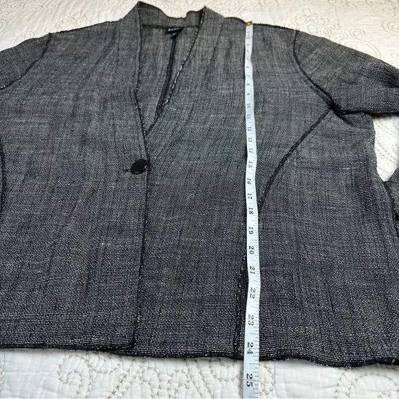 Eileen Fisher lightweight black &amp; white jacket