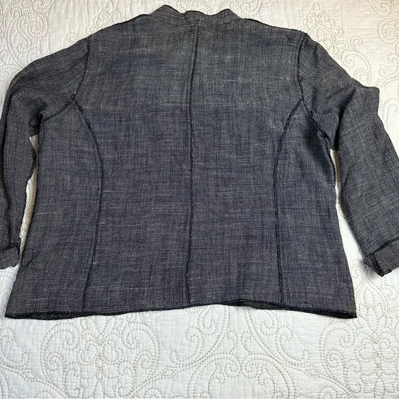 Eileen Fisher lightweight black &amp; white jacket