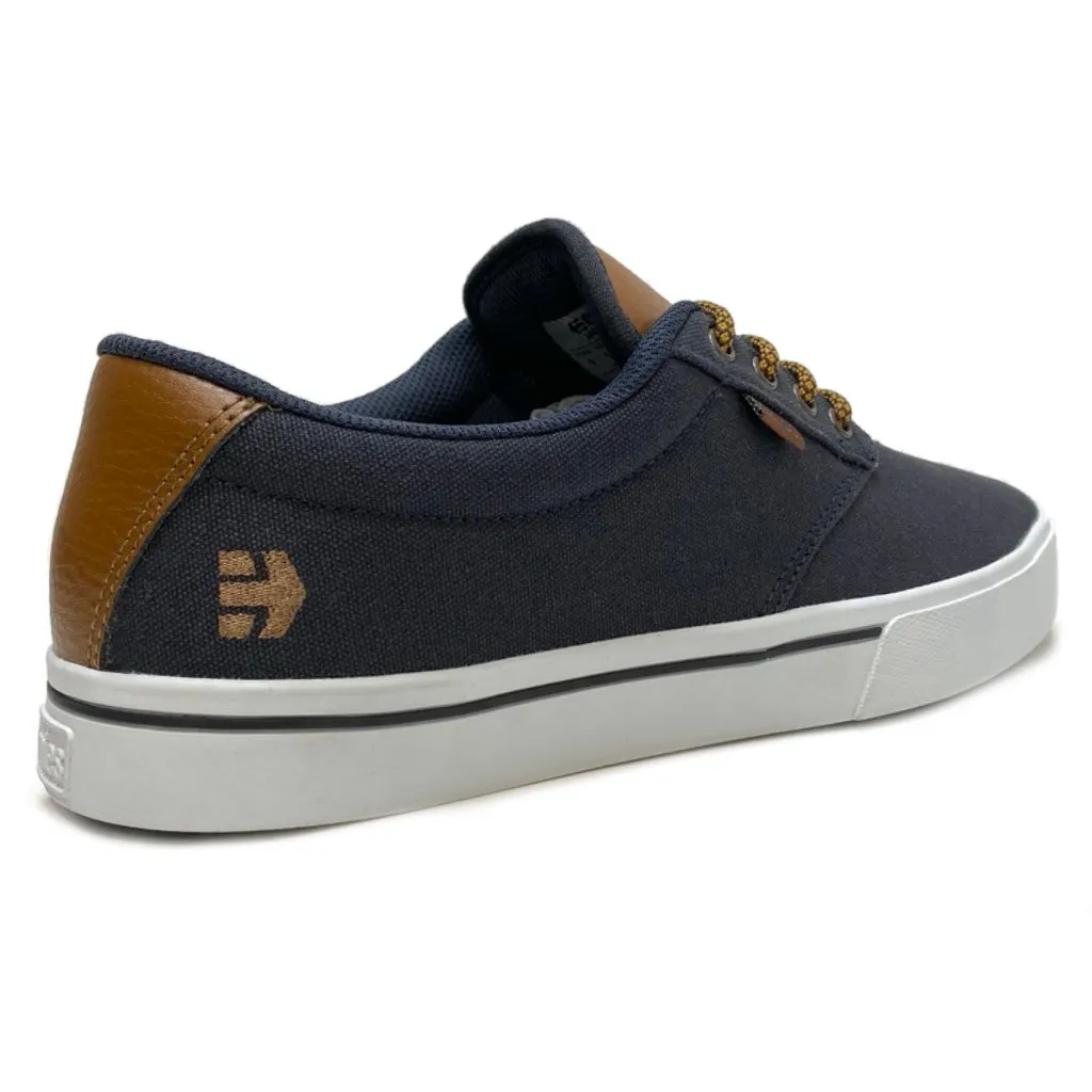 ETNIES JAMESON 2 ECO NAVY TAN WHITE TRAINERS