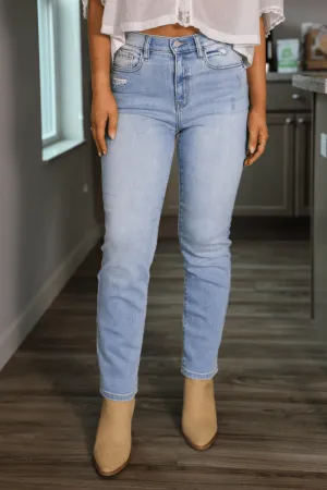 Everyday Light Wash High Rise Straight Leg Jeans - FINAL SALE