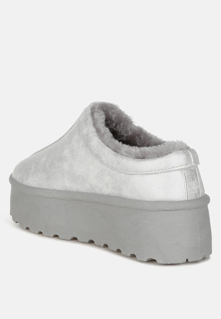 Faux Leather Platform Classic Slip-On by RUW