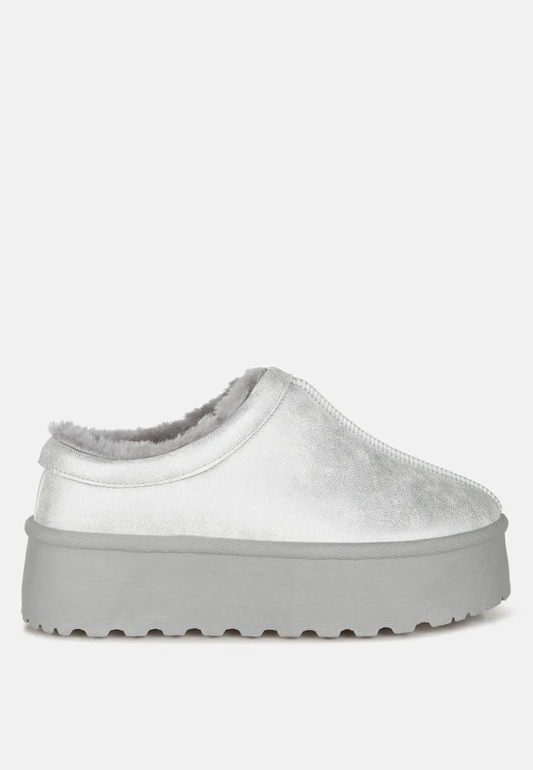Faux Leather Platform Classic Slip-On by RUW