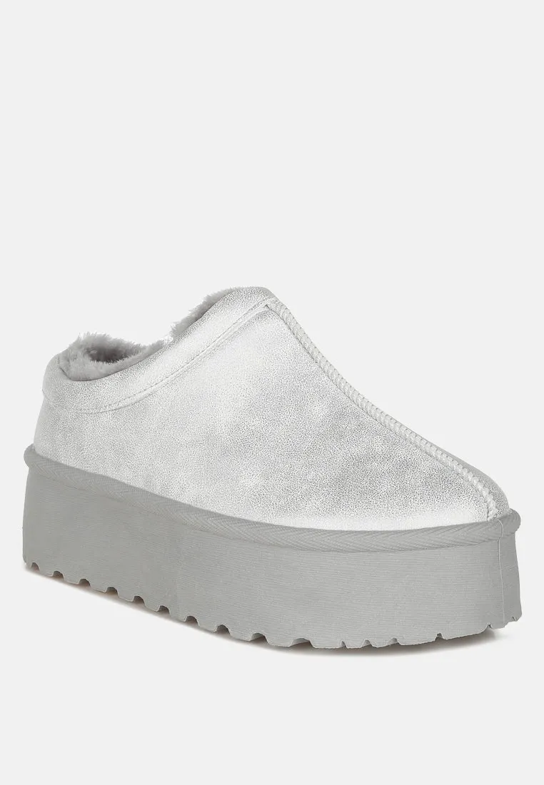Faux Leather Platform Classic Slip-On by RUW