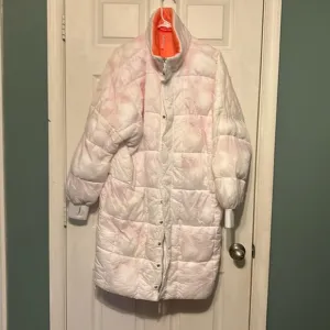 Free People Movement White Coral Juno Packable Puffer Jacket Reversible sz small