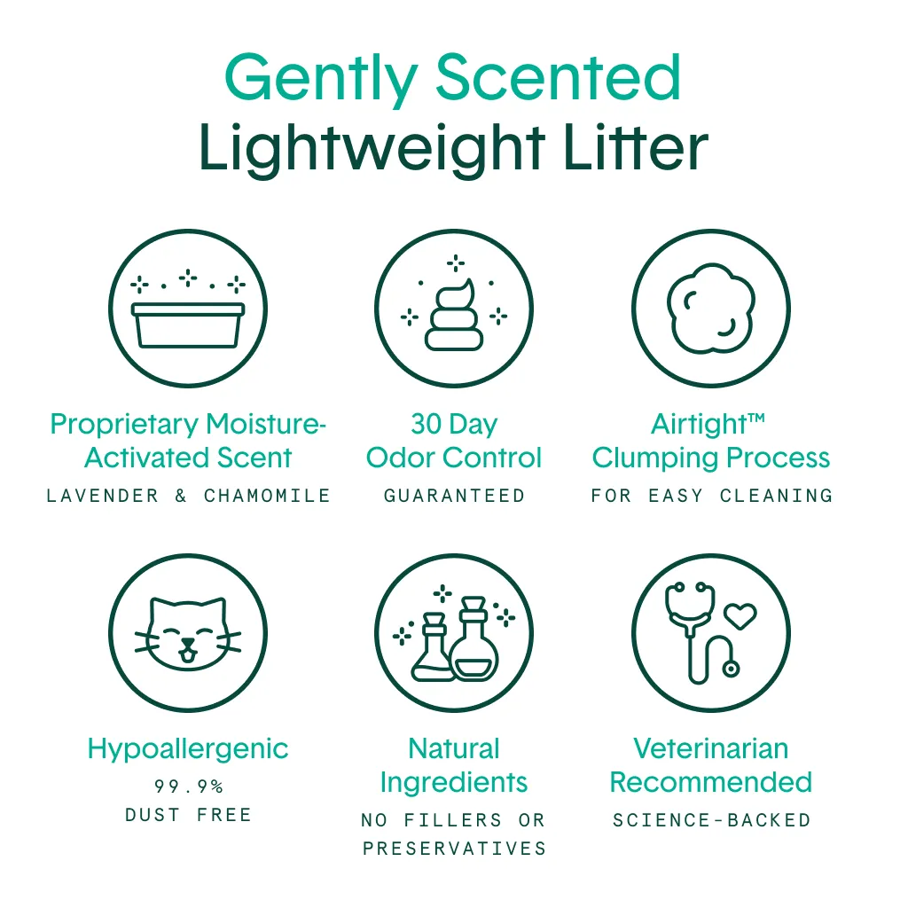 Gently Scented Lightweight Plant-Based Cat Litter