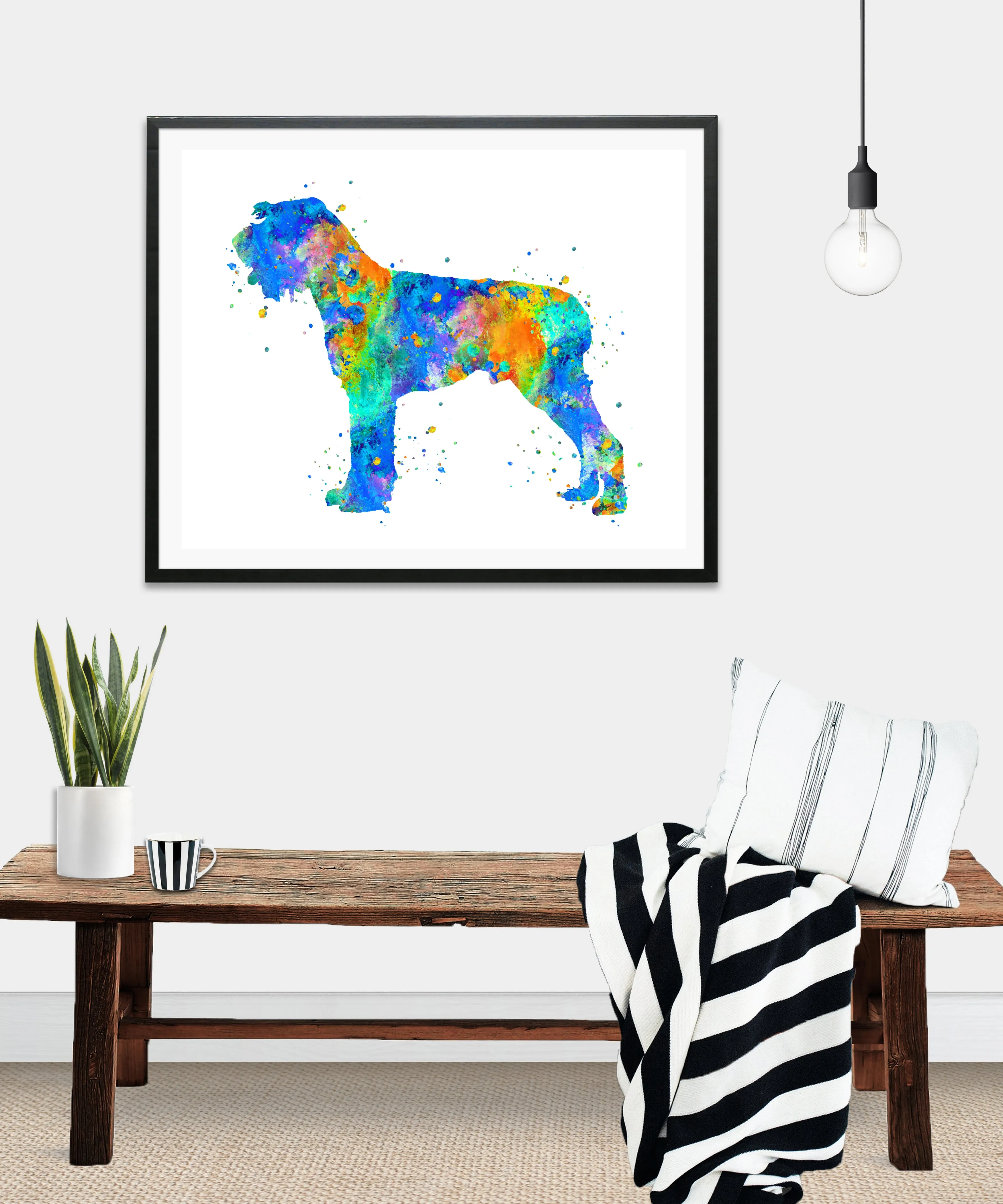 German Wirehaired Art Print - Unframed