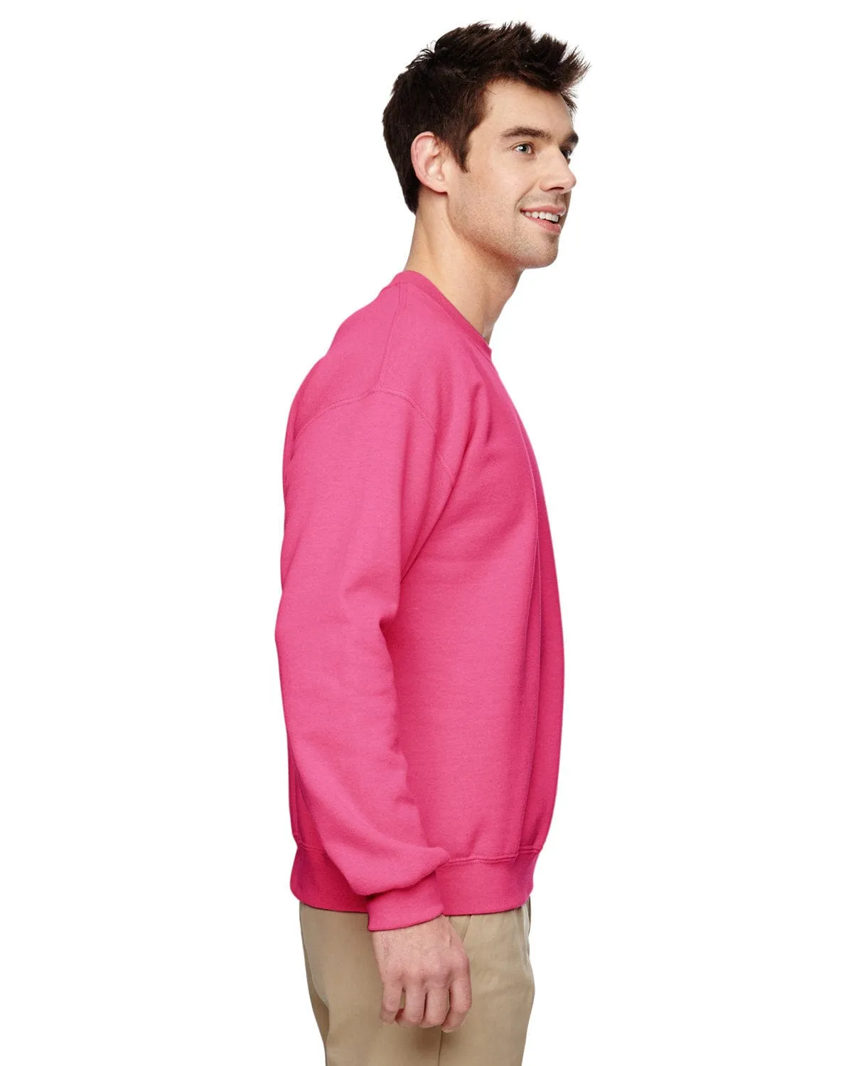 Gildan Lightweight 50/50 Crewneck Sweatshirt | Safety Pink