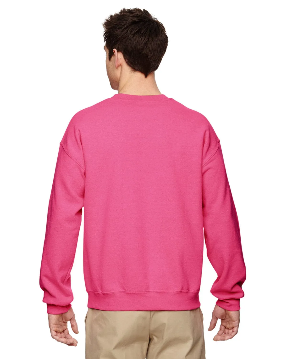 Gildan Lightweight 50/50 Crewneck Sweatshirt | Safety Pink