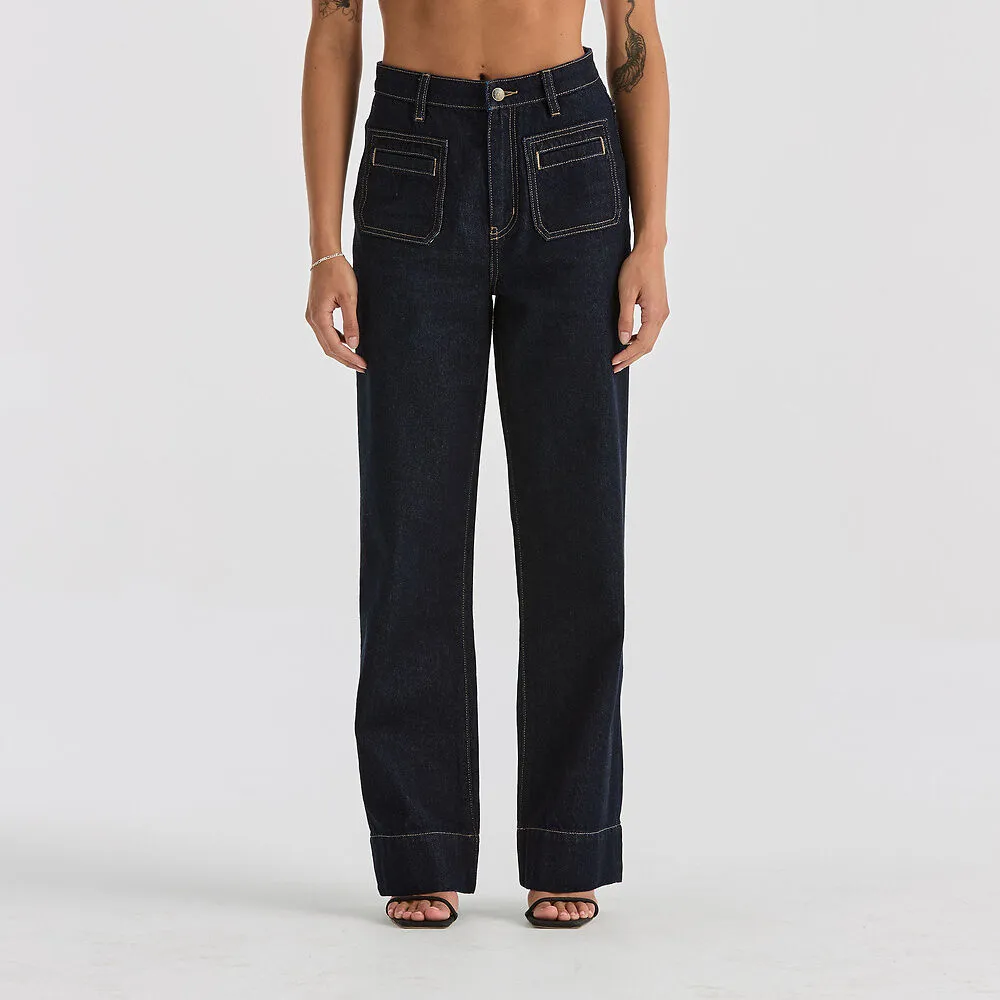 Hi Wide Leg Jean - Eternal Rinse