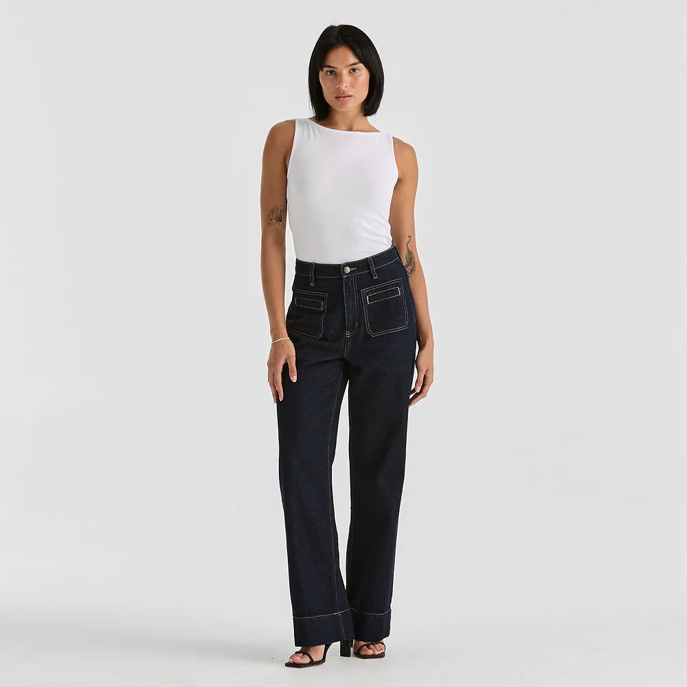 Hi Wide Leg Jean - Eternal Rinse