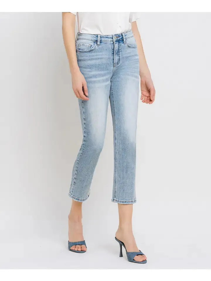 High Rise Crop Straight Jean