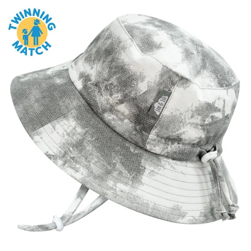 Jan & Jul Black Tie-Dye Cotton Bucket Hat