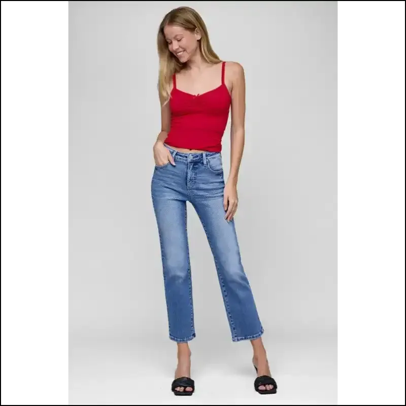 Jeans that Say Heck Yes to your Tummy Control and Crop Straight Dreams! 🍑