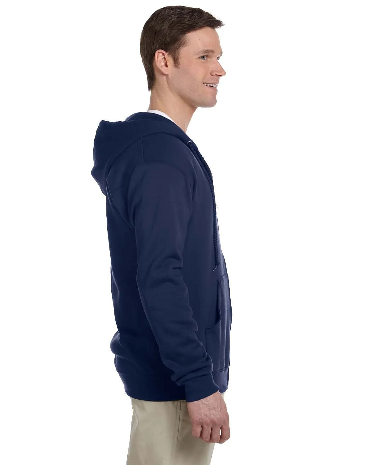 Jerzees Lightweight Full-Zip Hooded Sweatshirt | J Navy