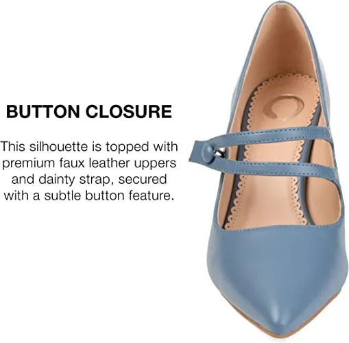 Journee Collection Womens Sidney Pump Blue, 6 Womens US