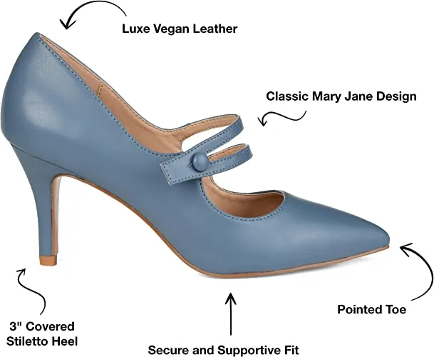 Journee Collection Womens Sidney Pump Blue, 6 Womens US