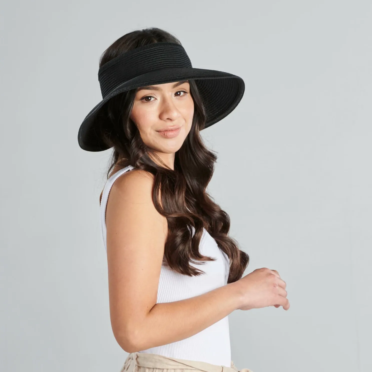 Large Brim Visor - Coffee or Black