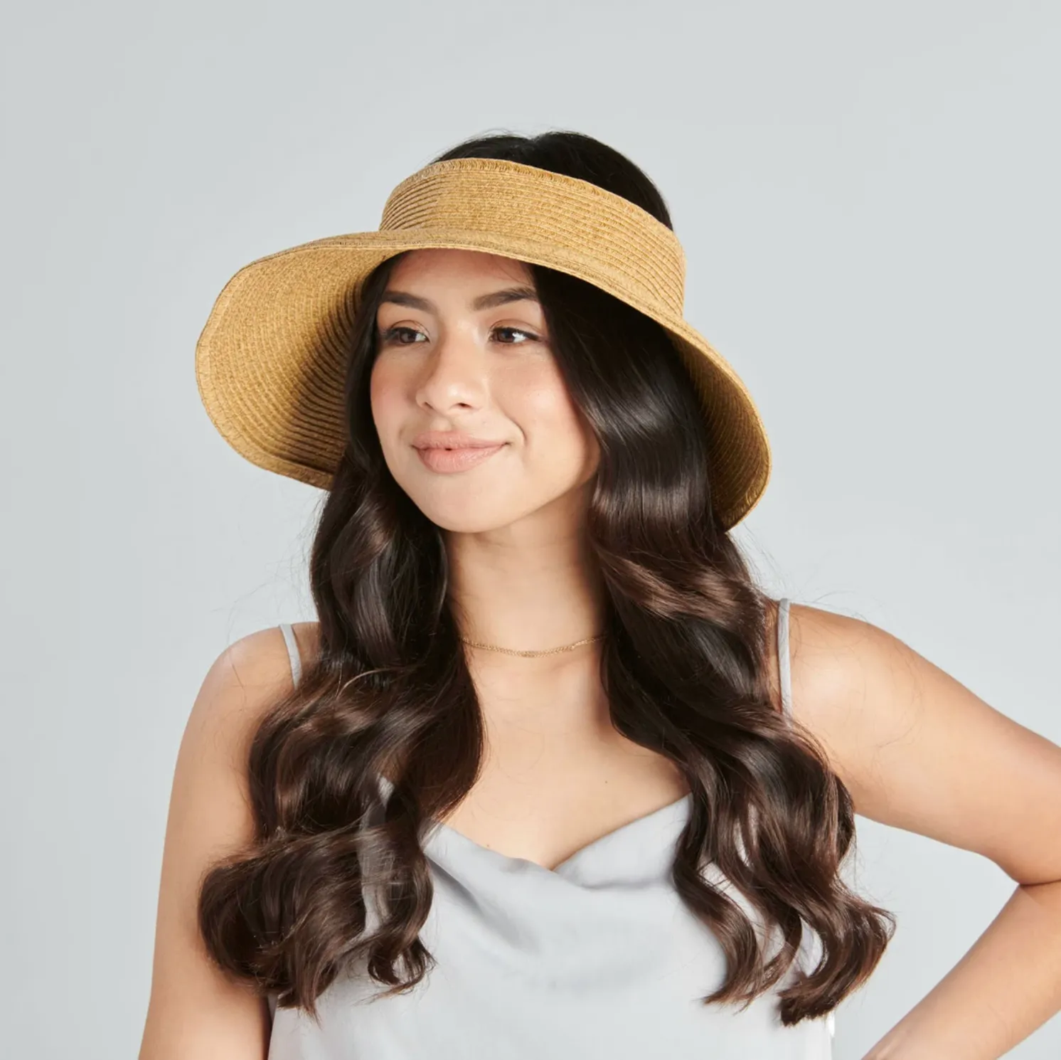 Large Brim Visor - Coffee or Black